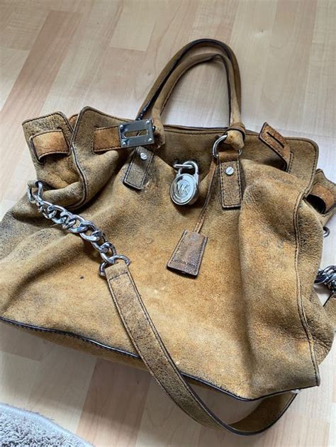 michael kors wildleder tasche braun